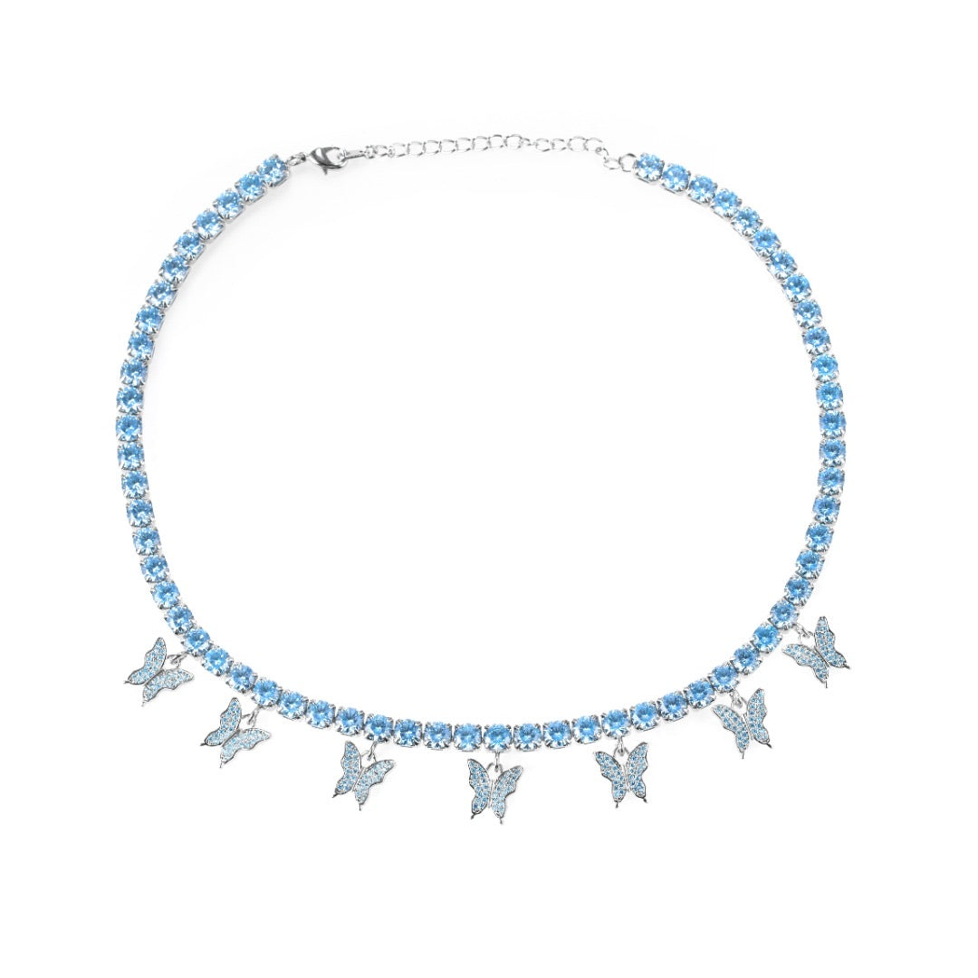 Aquamarine Yara Crystal Necklace
